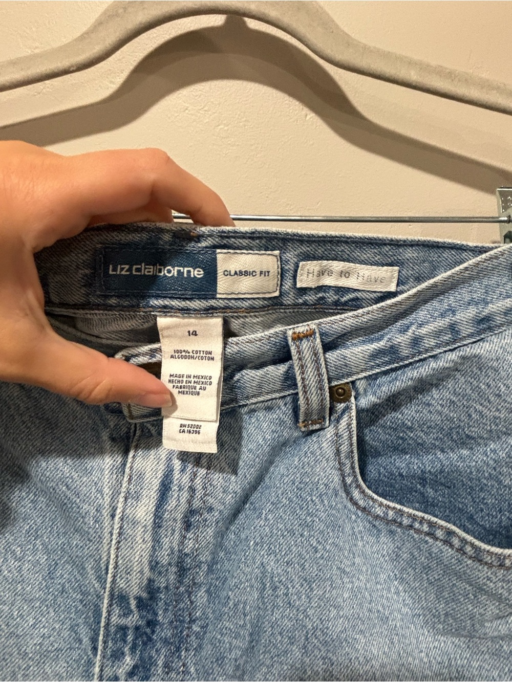 Liz Claiborne Light Blue Denim Bermuda Shorts - Picture 2 of 3